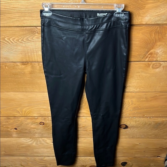 Blanket NYC Leggings 29 ankle pull on Polyurethane Viscose black shiny nightwear - Picture 1 of 8